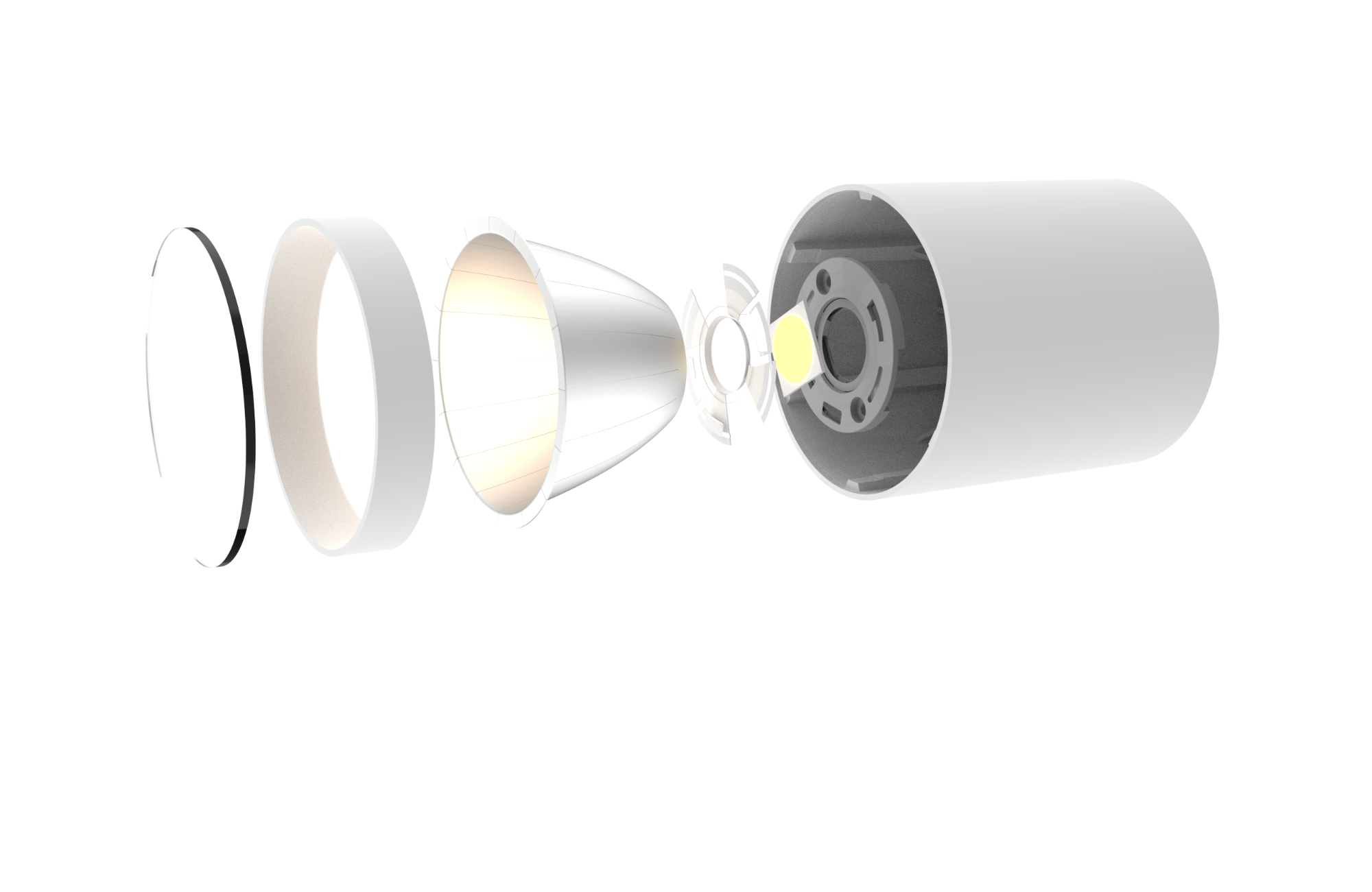 H‑LD069 Series LED Track Light 10W‑45W Aluminum 140lm/W CRI≥90 24°36°60° Sand White Sand Black 4 Wires Integrated Track Box Commercial Spotlight