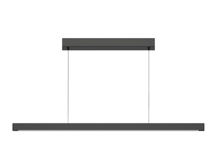 H-LE009S LED Linear Pendant Light Up & Down 1200mm Suspended Linear Lamp with Light Distribution Curve for Office Commercial Lighting