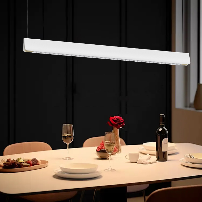 H-LE009-12-A Touch Dimmable LED Linear Pendant Light Up & Down 36W CRI90 3CCT Aluminum Suspended Lamp for Office Commercial Lighting