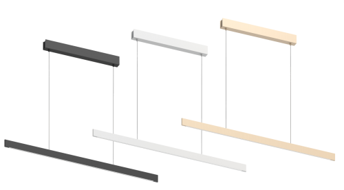 H-LE009S LED Linear Pendant Light Up & Down 1200mm Suspended Linear Lamp with Light Distribution Curve for Office Commercial Lighting