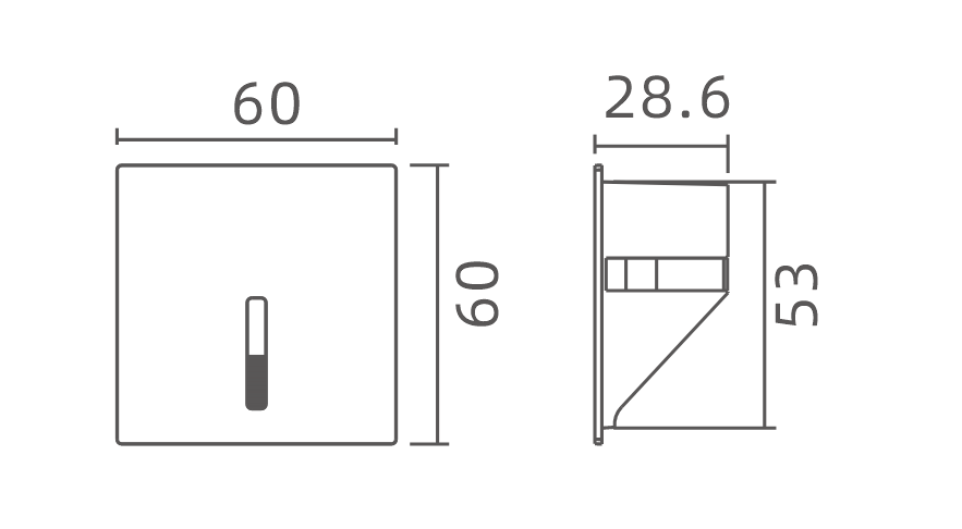 H-LG004O Recessed LED Step Light 1W 2700K | Architectural Footlight
