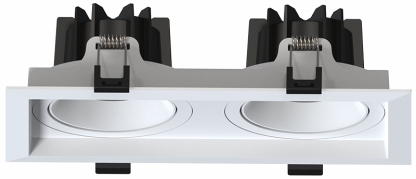 H-LC048-2 Double Head Recessed LED Downlight | Adjustable Gimbal Spotlight