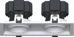 H-LC109 Double Head Recessed LED Downlight 2x15W-2x35W | Adjustable Spotlight