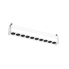 H-LE002S-10 16W Magnetic Track Grille Linear Light CRI≥90 2700-6500K Multi Beam Angle Aluminium Magnetic Rail Light For Commercial Villa Indoor Lighting