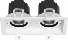 HUIHENG H-LC092S-2 Double Adjustable Recessed LED Downlight for Commercial Spaces