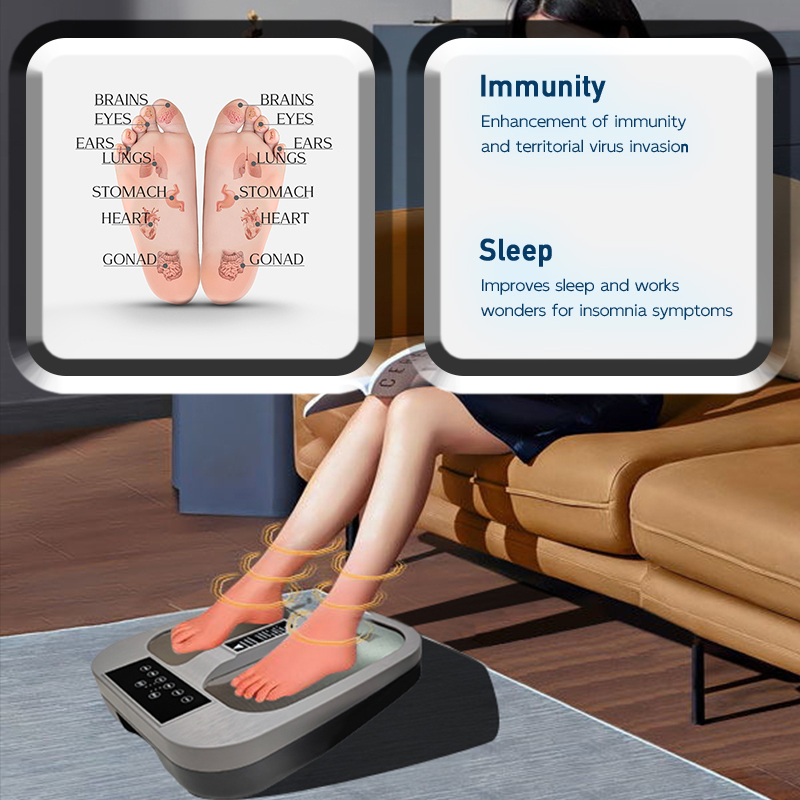 Terahertz foot therapy Massager Care Foot Massager Machine Electric With PEMF Heat