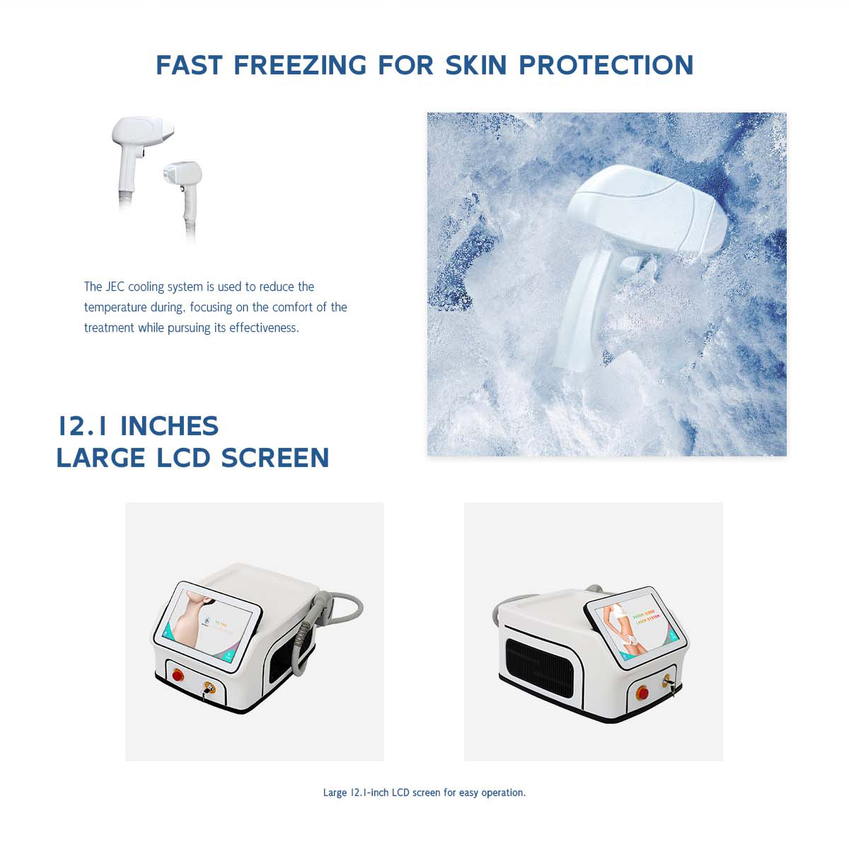 Portable laser hair removal machine for salon use