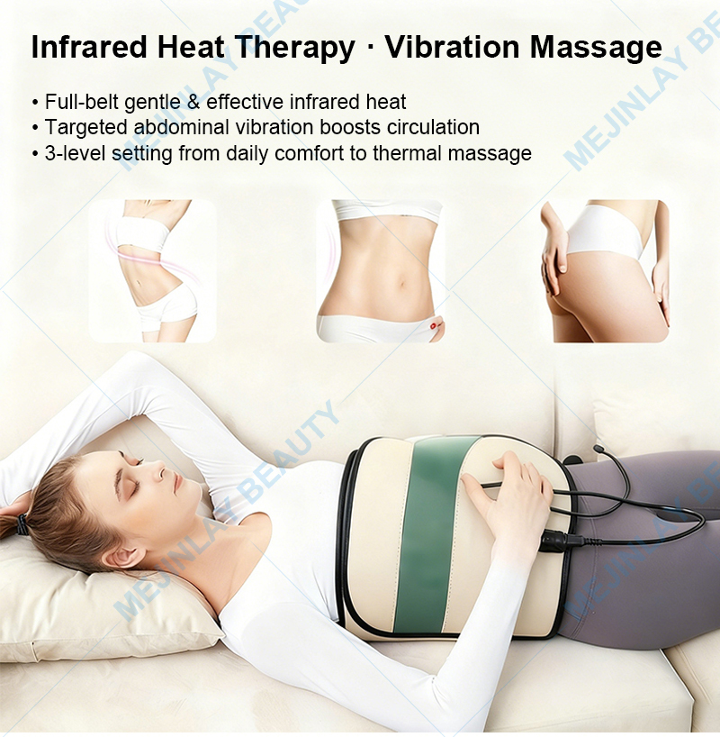 Infrared heating Slimming pemf Belt vibration Massage Belt for Pain Relief belly slimming
