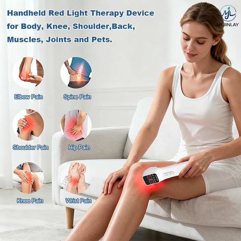 Handheld Red Light Therapy Device with 19 LEDs & LCD Timer for Pain Relief & Skin Rejuvenation
