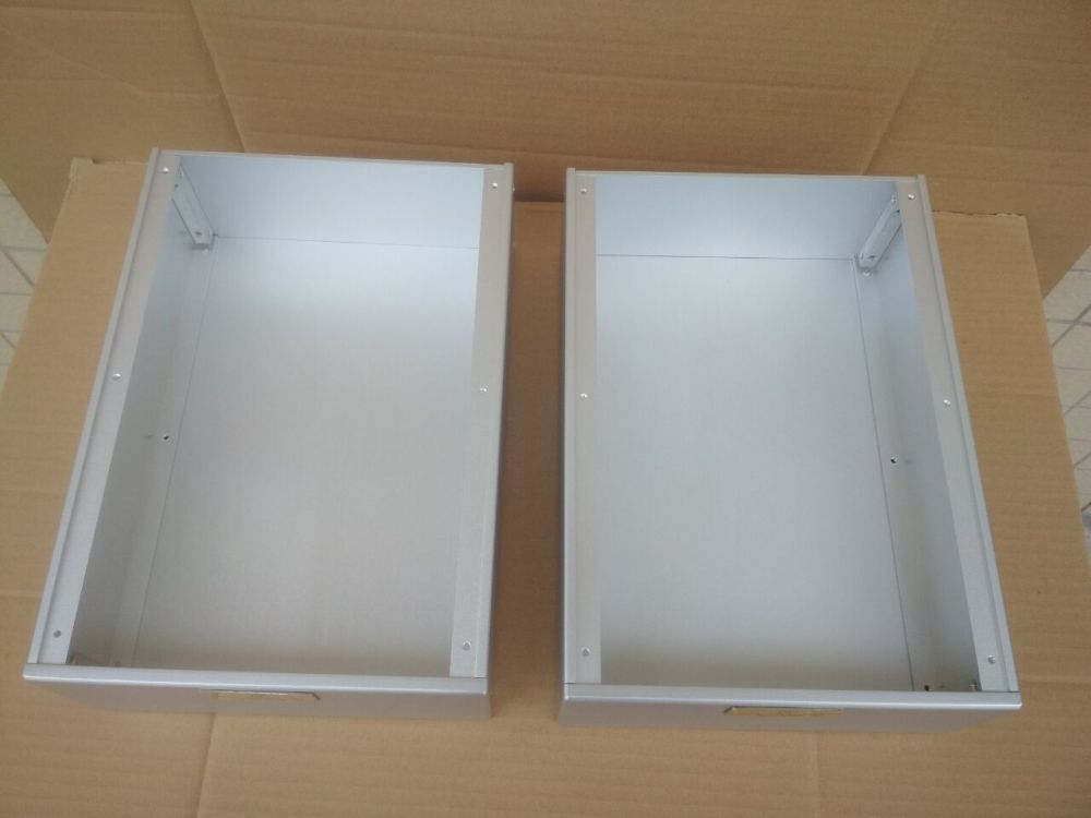 1 pcs silver All aluminum power amplifier DIY case split case tube amplifier power supply Enclosure box (216 *90*308mm)
