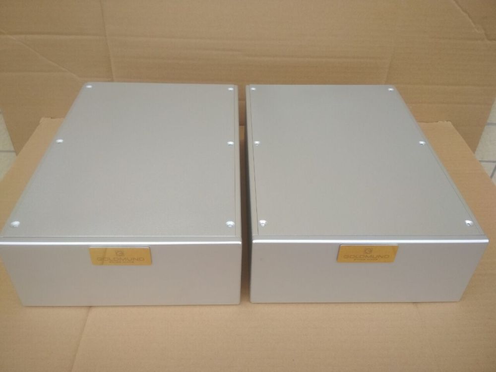 1 pcs silver All aluminum power amplifier DIY case split case tube amplifier power supply Enclosure box (216 *90*308mm)