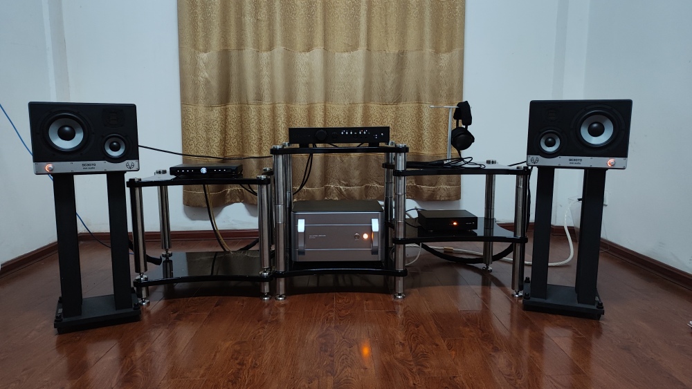 Solid wood hifi amplifier rack audio amplifier CD cabinet speaker audio amplifier equipment shock absorber nail shelf