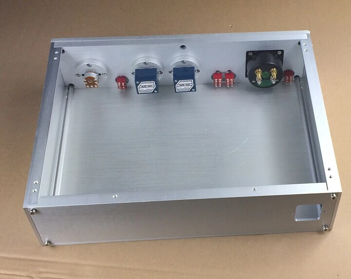 HIFI Deluxe Level Meter Aluminum amplifier chassis case enclosure 320 * 83 * 246mm