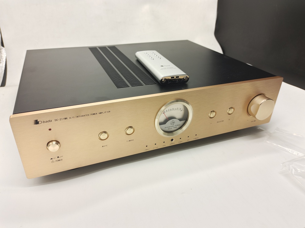 Remote control Bada 211MK28 Hifi Bluetooth 5.0 2 channel tube amplifier ECC82 tube can replace 12AU7 with vu meter 110W+110W