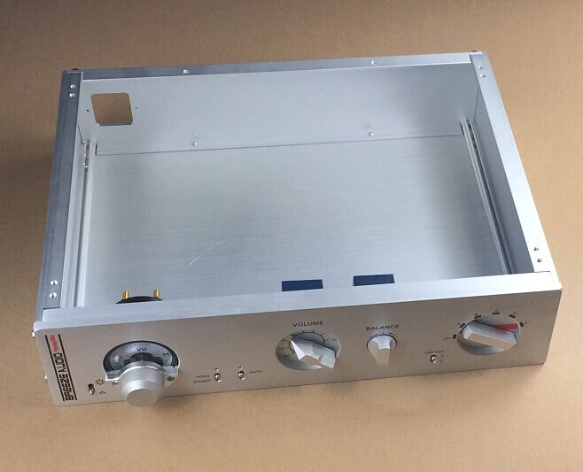 HIFI Deluxe Level Meter Aluminum amplifier chassis case enclosure 320 * 83 * 246mm