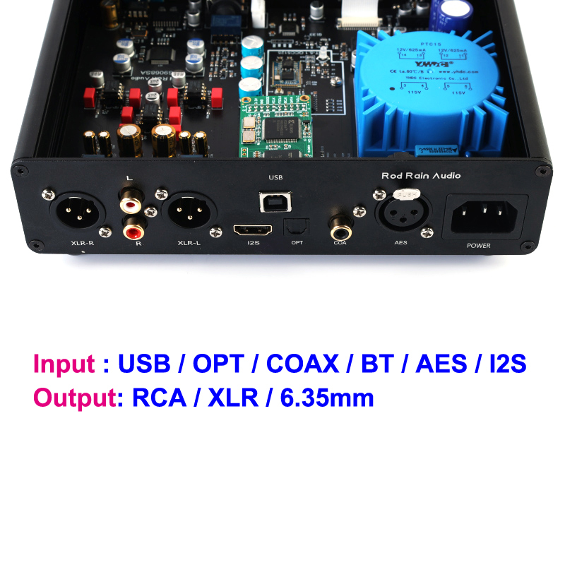 ES9068AS Bluetooth MQA OPA1612 DAC Headphone AMP Amanero Bluetooth DAC Board HIFI USB Sound Decoder 32Bit/384kHz DSD DSD512