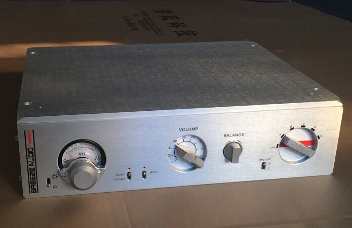 HIFI Deluxe Level Meter Aluminum amplifier chassis case enclosure 320 * 83 * 246mm