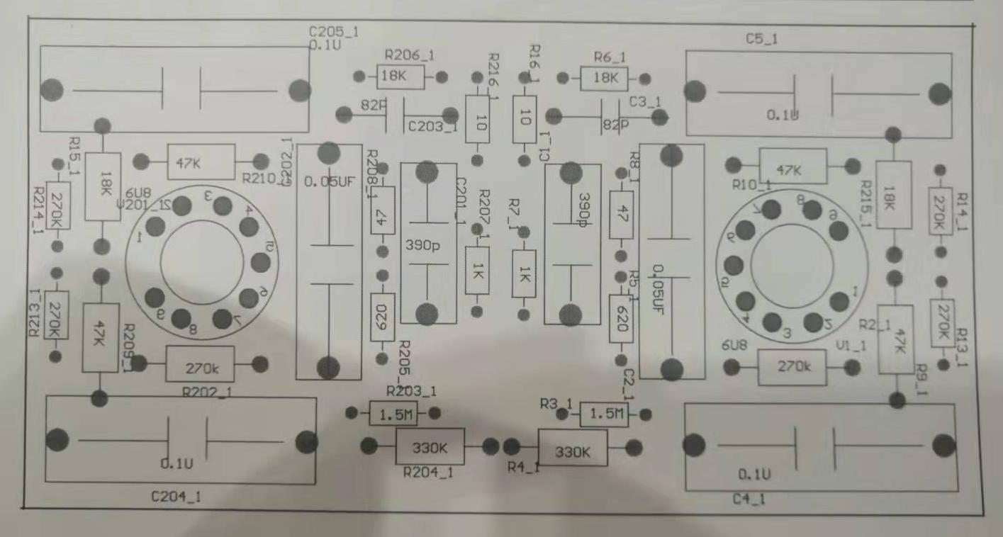 Dynaco ST70 Push-pull tube power amplifier drive board 6U8 push