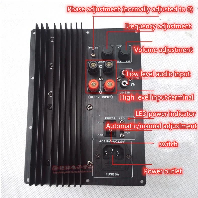 High power 300W Pure bass amplifiers home Active subwoofer amplifier board Household Subwoofer Pure Bass Amplifier
