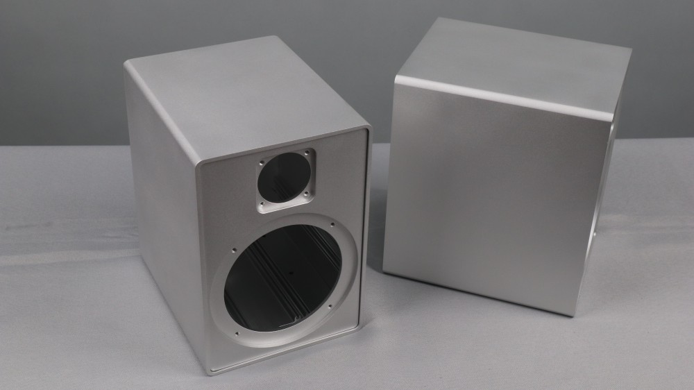 1 pair Full aluminum speaker Installation chassis for 5-inch dual frequency desktop HIFI monitoring speaker DIY shell case