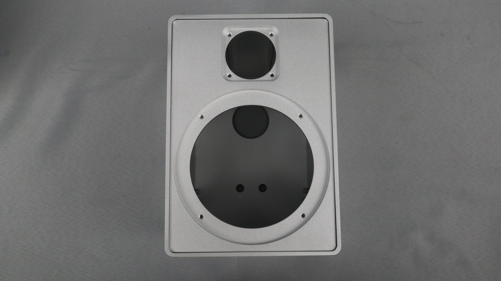 1 pair Full aluminum speaker Installation chassis for 5-inch dual frequency desktop HIFI monitoring speaker DIY shell case