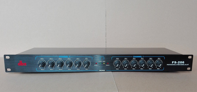 FS-206 12 channel splitter audio signal distributor power amplifier distributor