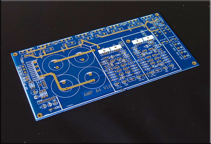 Finished A4 full symmetrical double differential high power stereo amplifier 250W*2 HIFI amp