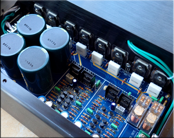 Finished A4 full symmetrical double differential high power stereo amplifier 250W*2 HIFI amp