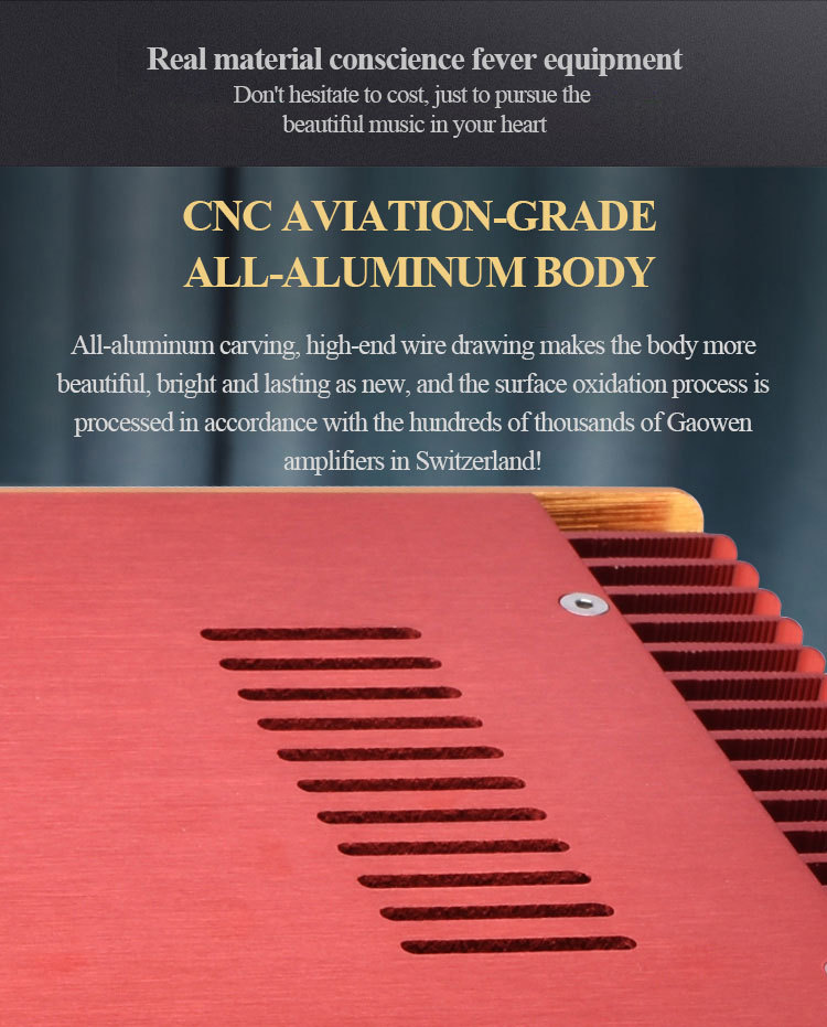 A100 HOOD1969 15W*2 Class A Power Amplifier Golden HIFI transistor  Audiophile Stereo Sound Speaker Home Amp