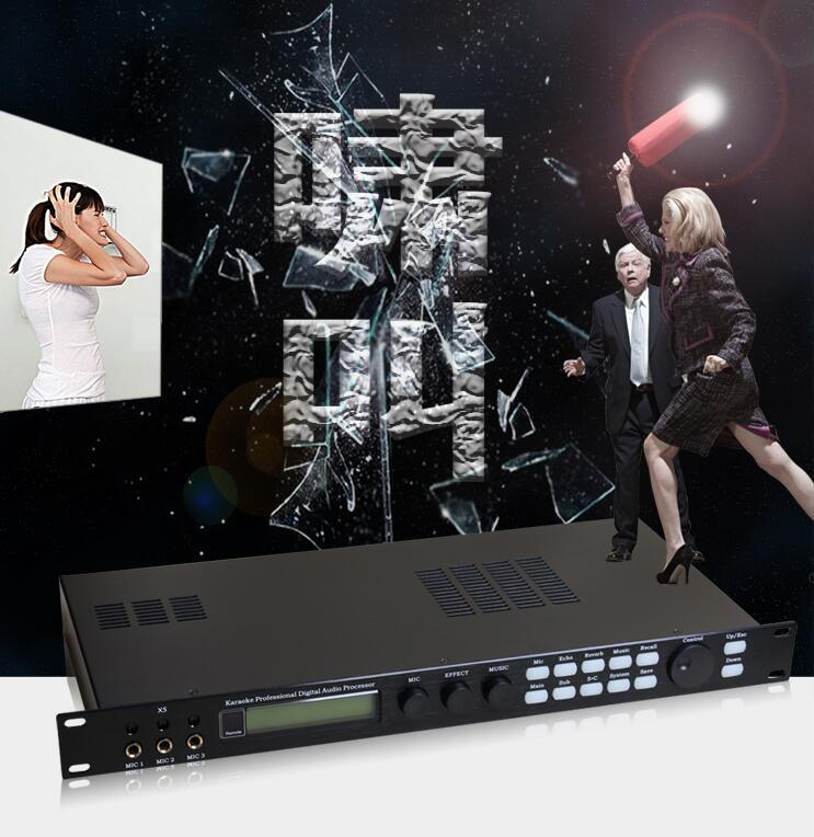 X5 Kara OK.KTV digital preamplifier effector professional audio processor Equalizer mixer anti howling