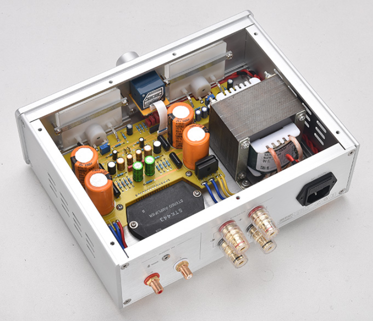 New inished Bluetooth 5.0 SANYO STK443 amplifier Retro hifi vu meter amplifier 25W*2