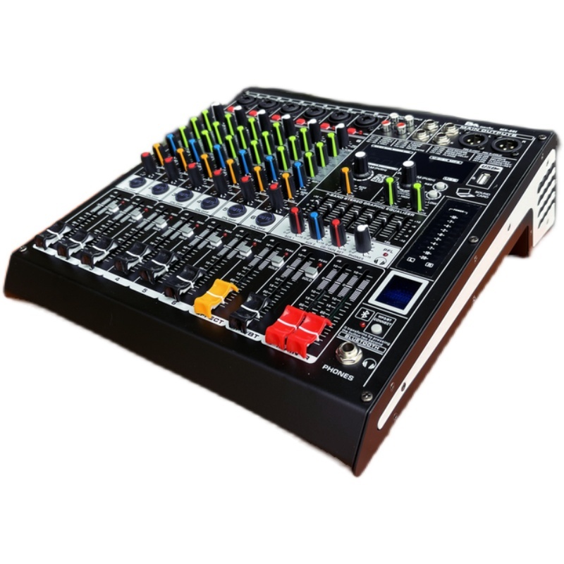 Strong mid low bass USB Bluetooth Mini Reverberator Performance Home KTV 6 channel 8 channel Mixer supply AUX XLR output