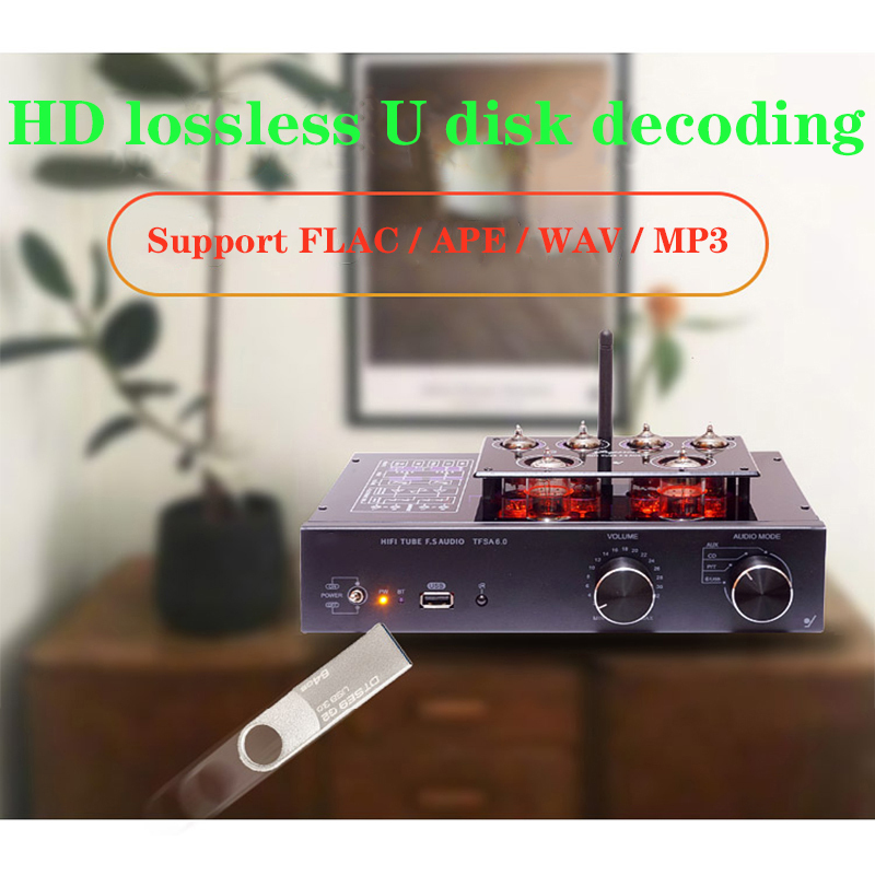 Classical 6922 circuit lossless Bluetooth 5.0 Class A 6K4 6N2 Vacuum Tube Preamp hifi Tube Preamplifier Phono Preamp Amplifier