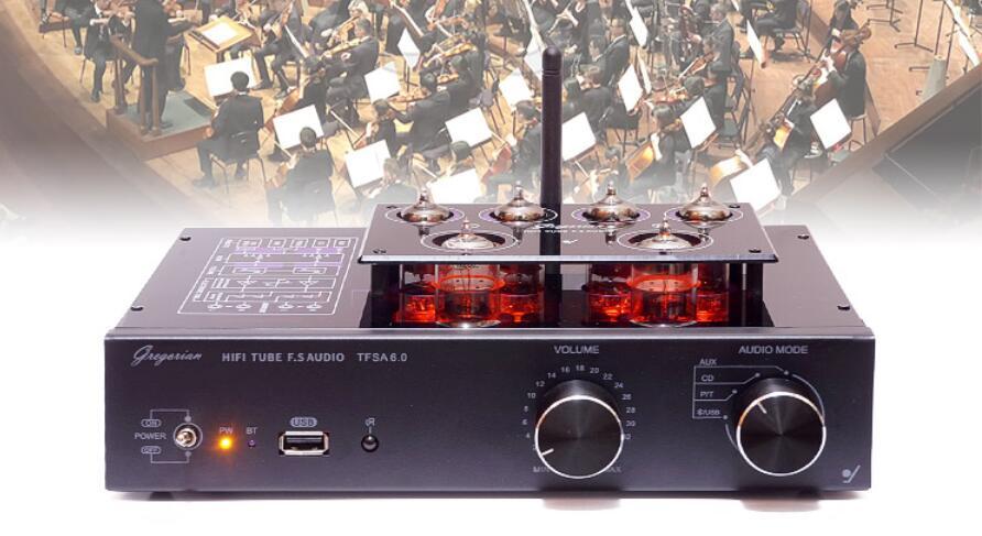 Classical 6922 circuit lossless Bluetooth 5.0 Class A 6K4 6N2 Vacuum Tube Preamp hifi Tube Preamplifier Phono Preamp Amplifier