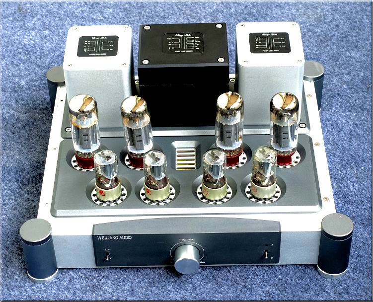 A40 40X2 Push-Pull EL34 Stereo Tube amplifier BREEZE 6CA7 Lamp Amp  For Audiophile