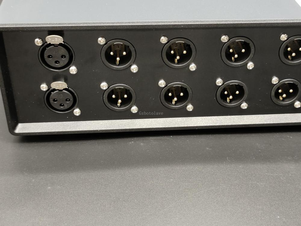 Remote control Fully balanced XLR interface 4-in-1-out 1 in 4 out stereo audio switcher remote control VFD large screen