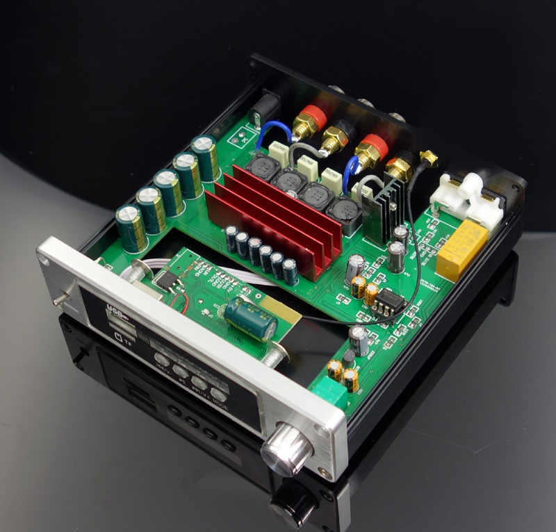 DP2 bluetooth 4.0 nondestructive player digital power amplifier support SD TF U disk 100W*2