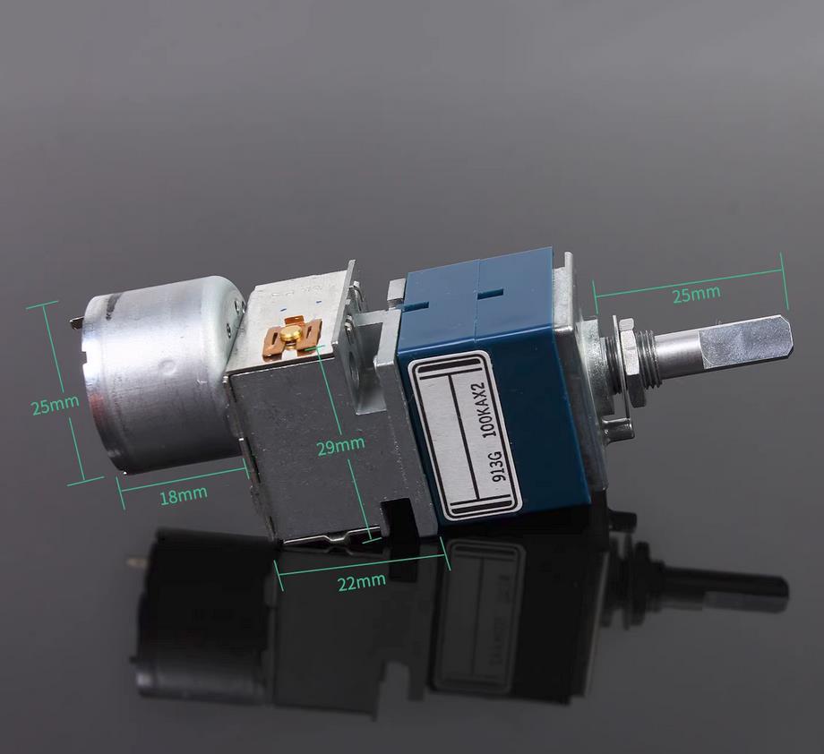 1 pcs Original ALPS RK27 Dual Stereo Volume duplex motor potentiometer 10KA 50KA 100KA Remote Volume Sound Control