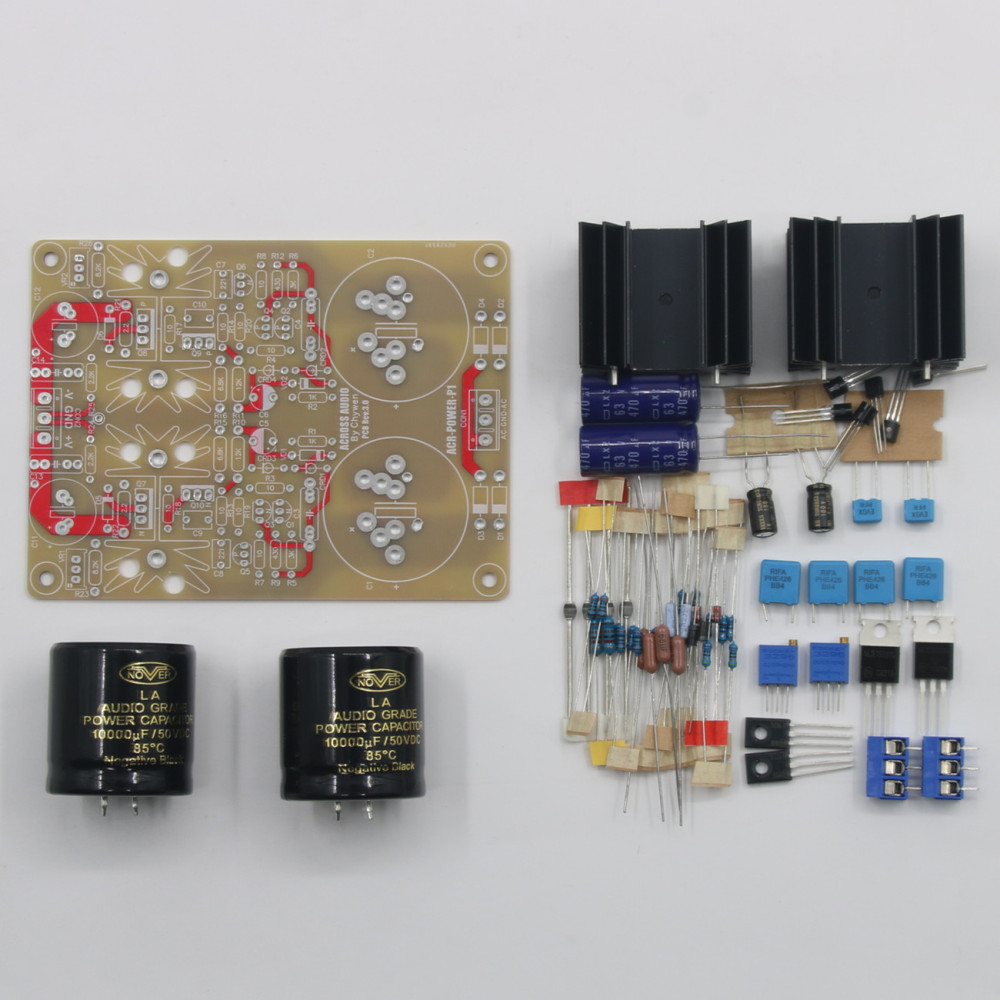 Based on Mark Levinson Circuit HiFi Audio Amplifier DC Dual Voltage Regulated Power Supply Board Kit DC+/-15V to +/- 32V