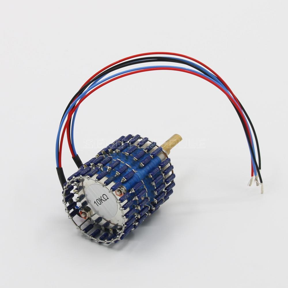 Upscale HiFi 24-Steps Dual-channel DALE Full brown L-type Volume Potentiometer Audio Amplifier Volume Control Potentiometer