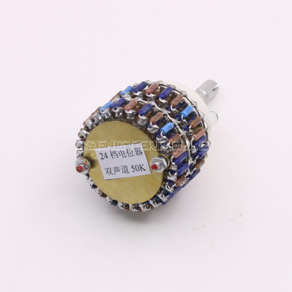 4 × 24 Steps Ladder Type Volume Control Potentiometer 10K 50K 100K 250K Two-channel DALE Resistor Volume Control