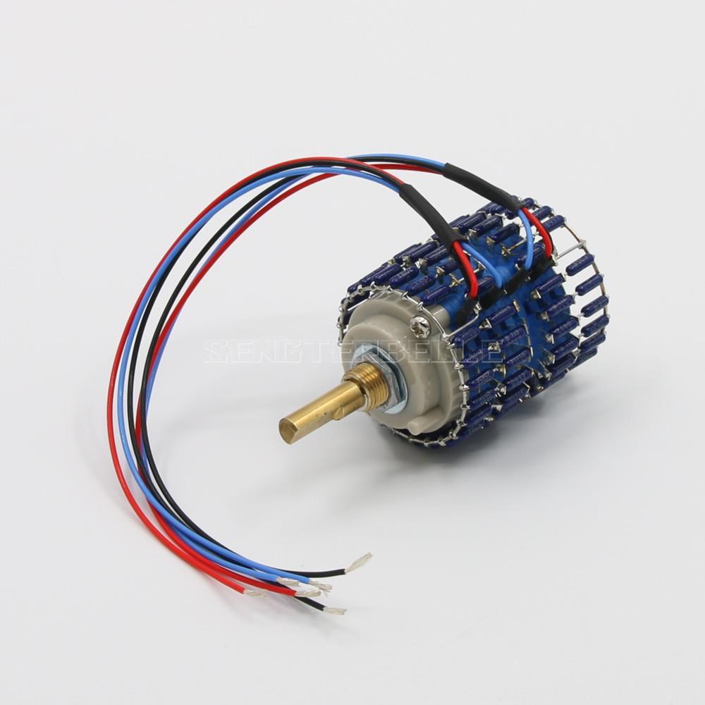 Upscale HiFi 24-Steps Dual-channel DALE Full brown L-type Volume Potentiometer Audio Amplifier Volume Control Potentiometer