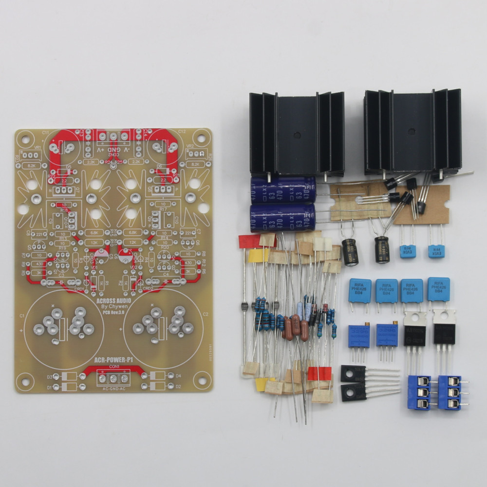Based on Mark Levinson Circuit HiFi Audio Amplifier DC Dual Voltage Regulated Power Supply Board Kit DC+/-15V to +/- 32V