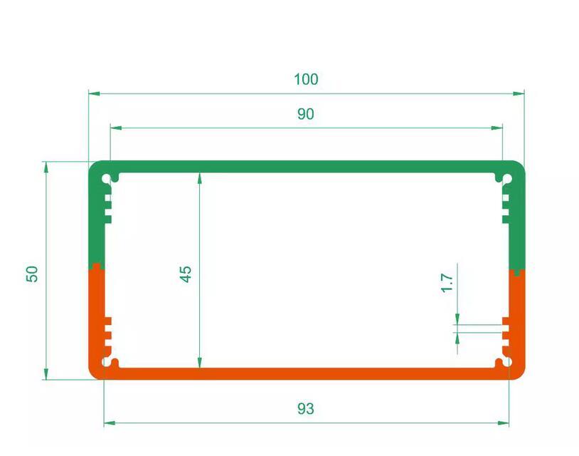 BZ1005 All Aluminum Amplifier Chassis Mini Preamp Case Linear Power Supply Box PSU Enclosure 102*50*208MM
