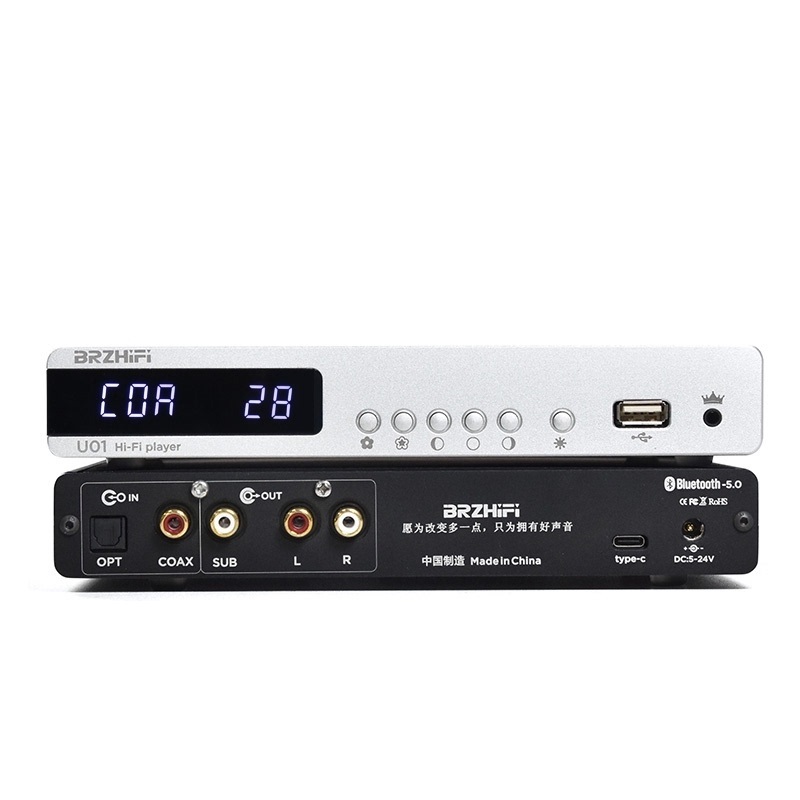 U01 Lossless Player 9038 Decode USB Disk Digital Turntable Coaxial Fiber Bluetooth Car Mobile Phone APP JRC-5532DD