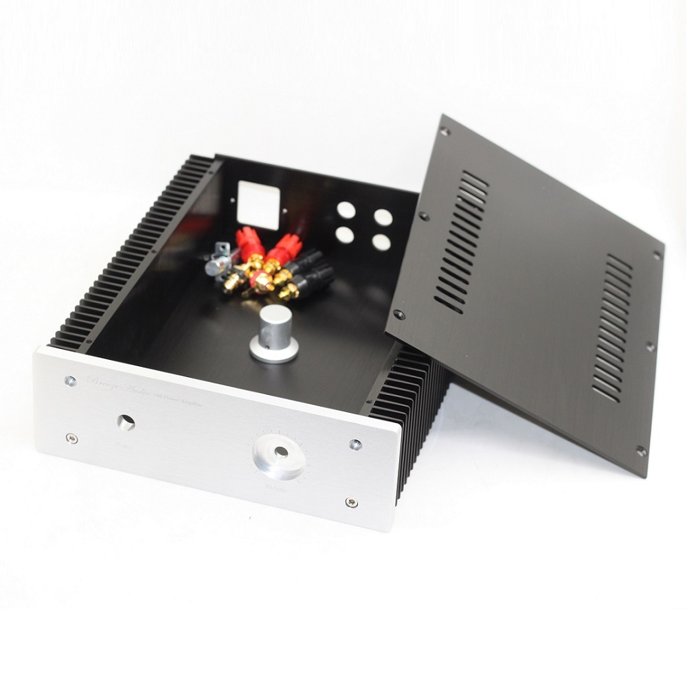2107 All aluminum amplifier chassis / Class A hifi  amplifier case / AMP Enclosure / DIY box with heatsink ( 212*70*257mm)