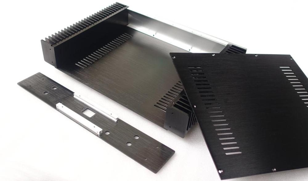 4307 Full Aluminum Power amplifier Enclosure DAC chassis Class A amplifier case with heatsink 430*70*315