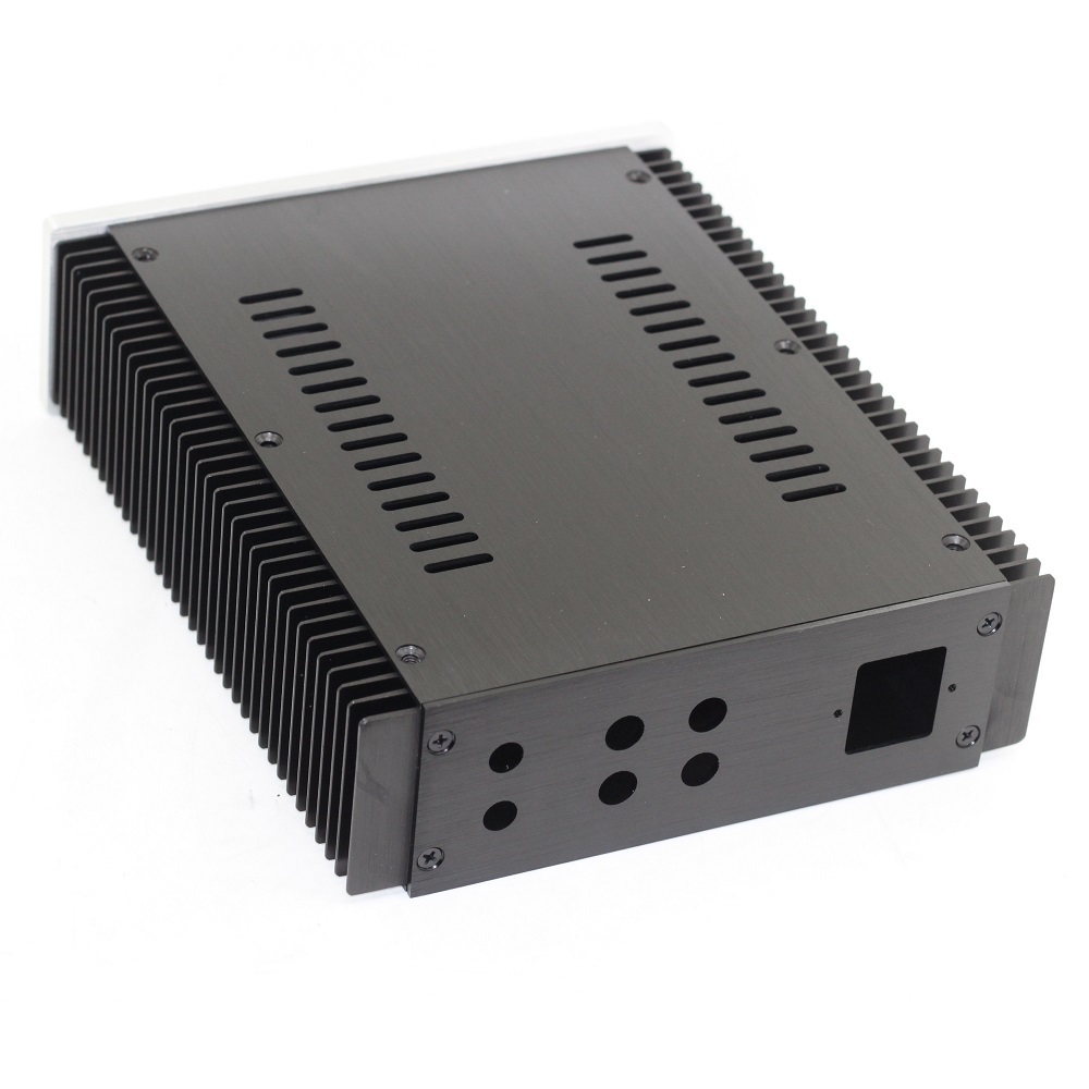 2107 All aluminum amplifier chassis / Class A hifi  amplifier case / AMP Enclosure / DIY box with heatsink ( 212*70*257mm)