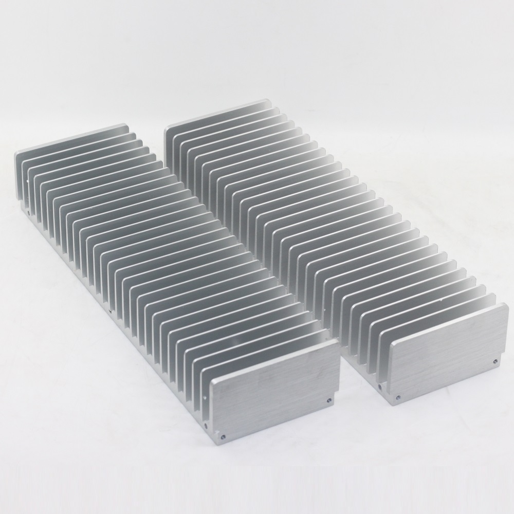 New SD4309B Silver All Aluminum Power Amplifier Chassis DIY Enclosure HiFi Preamp Case with heatsink