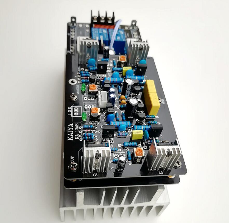 High power dual channel HIFI imported Sanken tube 2SA1494/2SC3858 stage professional class AB amplifier board 200W*2